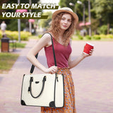 Laptop Bag for Women 15.6 inch Lightweight Canvas Tote Bag Waterproof Work Shoulder Bags Large Capacity Computer Bag Professional Office Business Briefcase Casual Handbag