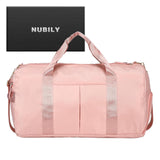 NUBILY Gym Bag for Women and Men Large Duffel Bag for Sports Pink