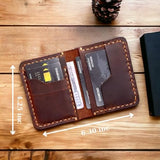 NUBILY Leather Pocket Wallet Slim Front Wallet Fit in Pocket Leather Bifold Wallet with Card Holder