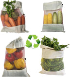 NUBILY String Bags for Shopping Storage Shopping Bags - (Set of 10) 4x Large, 6x Medium for Vegetable, Fruit, Food, Snack, Storage