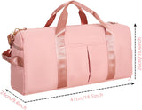 NUBILY Gym Bag for Women and Men Large Duffel Bag for Sports Pink