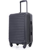 NUBILY Carry On Travel Cases Lightweight Hardside suitcase with Spinner Wheels, Black 20 Inch