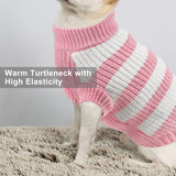 NUBILY Dog Fleece Sweater Winter Cat Clothes Cold Weather Knitwear for Girl Boy Pink