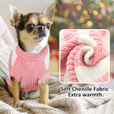 NUBILY Dog Fleece Sweater Winter Cat Clothes Cold Weather Knitwear for Girl Boy Pink