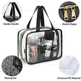 Makeup Bag 3 Pcs Clear Waterproof PVC Cosmetic Bag